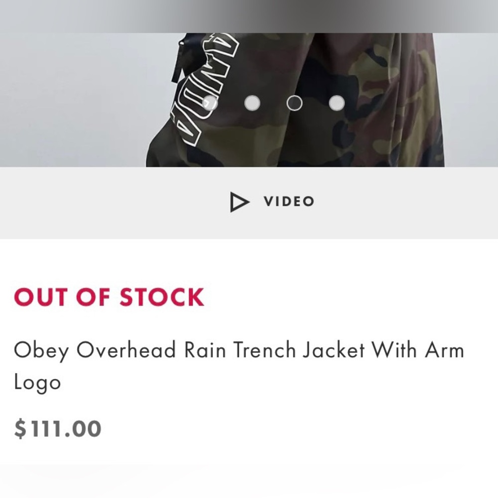 Obey Propaganda Nylon Hooded Pullover Jacket ASOS - Picture 7 of 16